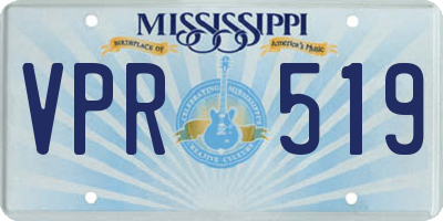 MS license plate VPR519