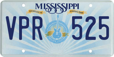 MS license plate VPR525