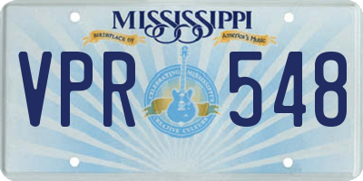 MS license plate VPR548