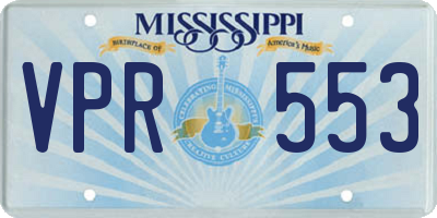 MS license plate VPR553