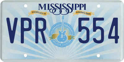 MS license plate VPR554
