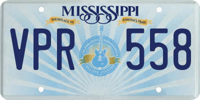 MS license plate VPR558