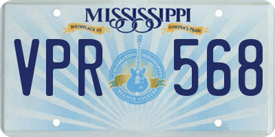 MS license plate VPR568