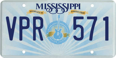 MS license plate VPR571