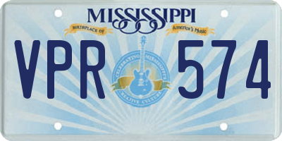 MS license plate VPR574