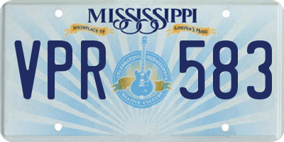MS license plate VPR583