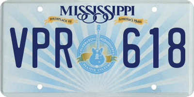 MS license plate VPR618