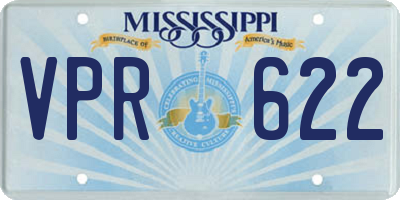 MS license plate VPR622