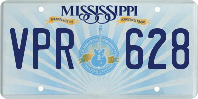 MS license plate VPR628