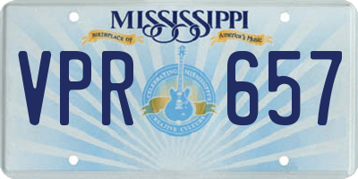 MS license plate VPR657