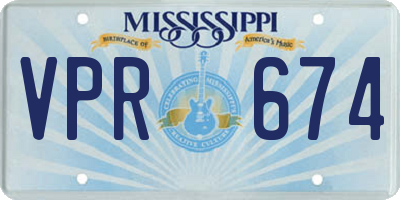 MS license plate VPR674