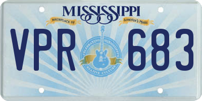 MS license plate VPR683