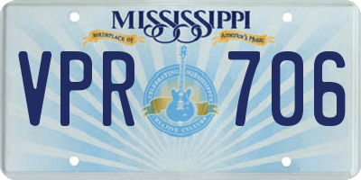 MS license plate VPR706