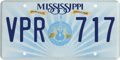 MS license plate VPR717