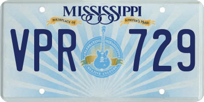 MS license plate VPR729