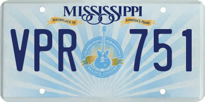 MS license plate VPR751