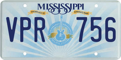 MS license plate VPR756