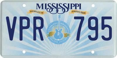 MS license plate VPR795