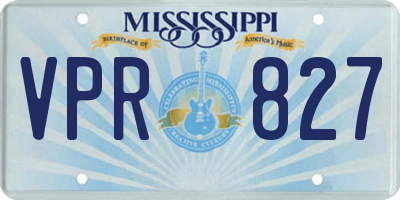 MS license plate VPR827