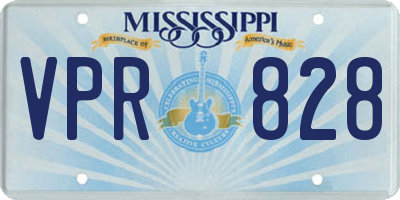 MS license plate VPR828