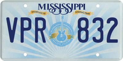 MS license plate VPR832