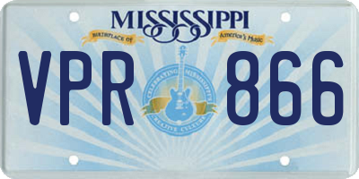 MS license plate VPR866