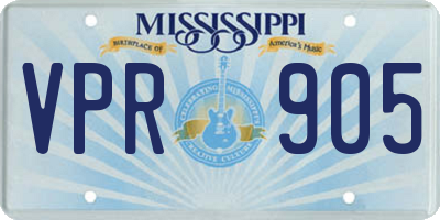 MS license plate VPR905
