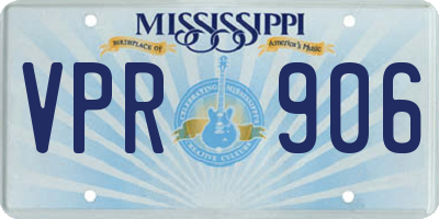 MS license plate VPR906