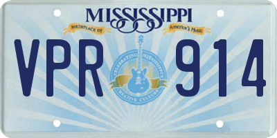MS license plate VPR914