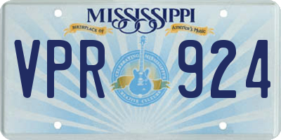 MS license plate VPR924