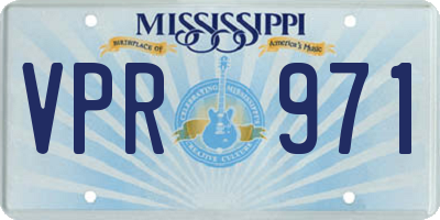 MS license plate VPR971