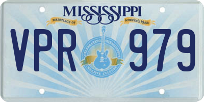 MS license plate VPR979