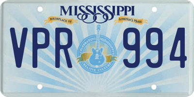 MS license plate VPR994