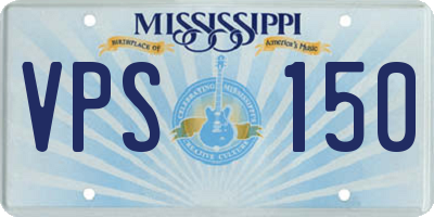 MS license plate VPS150
