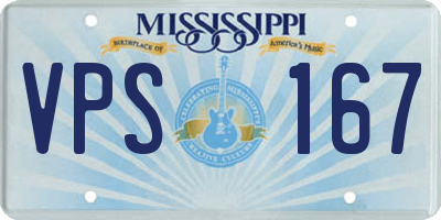 MS license plate VPS167