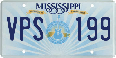 MS license plate VPS199