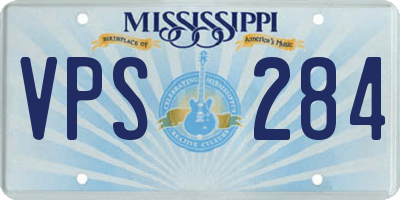 MS license plate VPS284