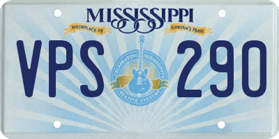 MS license plate VPS290