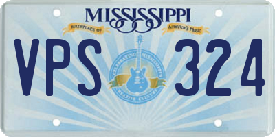 MS license plate VPS324