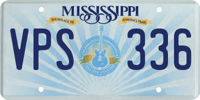 MS license plate VPS336