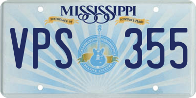 MS license plate VPS355