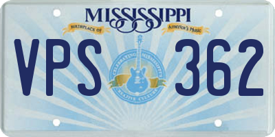 MS license plate VPS362