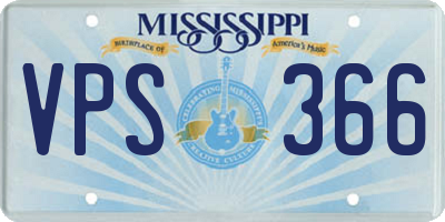 MS license plate VPS366