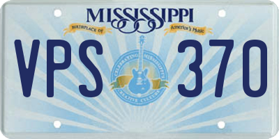 MS license plate VPS370