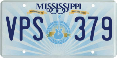 MS license plate VPS379
