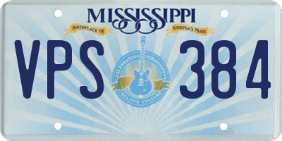 MS license plate VPS384
