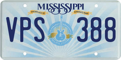 MS license plate VPS388