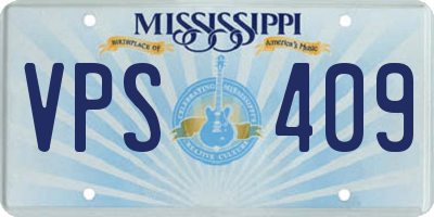 MS license plate VPS409