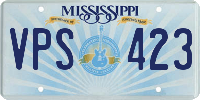 MS license plate VPS423