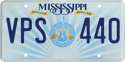 MS license plate VPS440